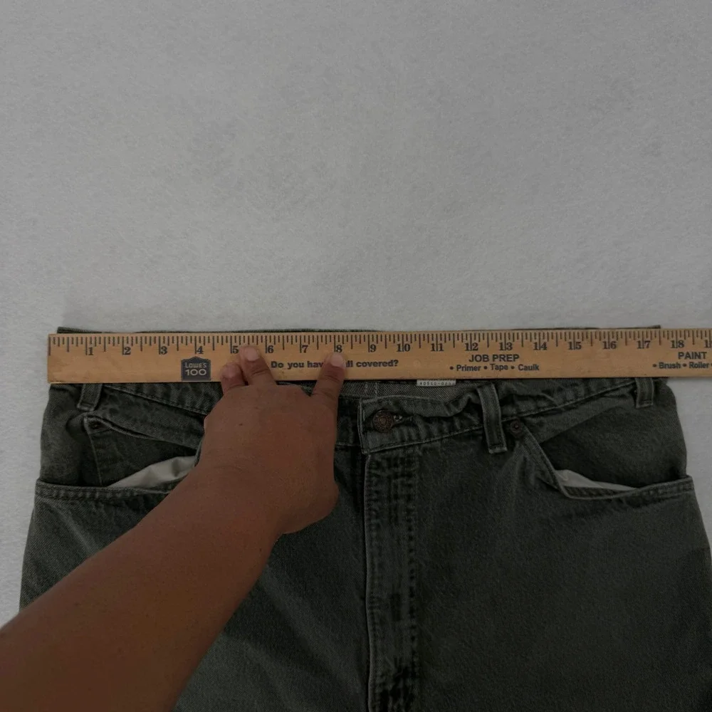 Vintage Levis 550 Orange Tab Jeans 38x32 Relaxed Tapered Grey Green Made‎ in USA